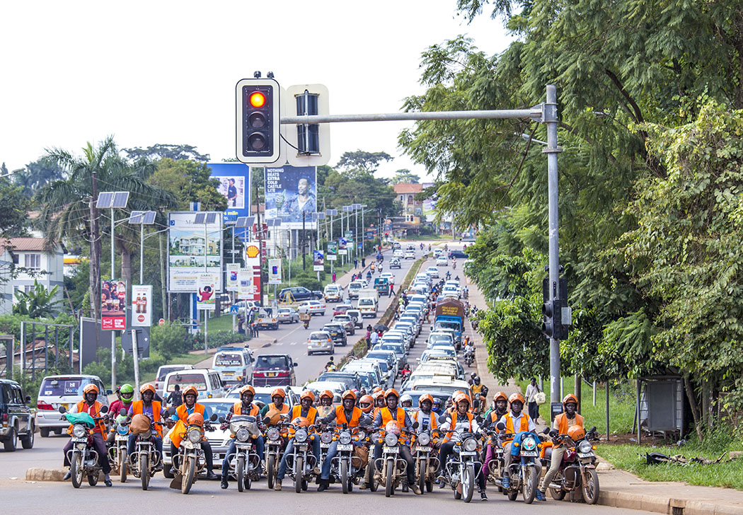 A typical crowded Kampala street scene before Covid-19 lockdown