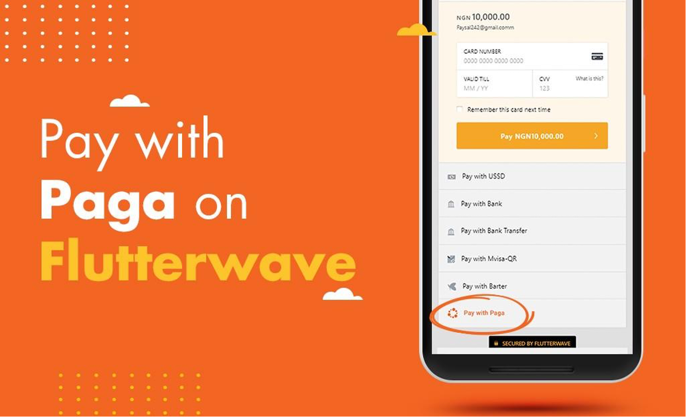 Flutterwave partners with Paga 